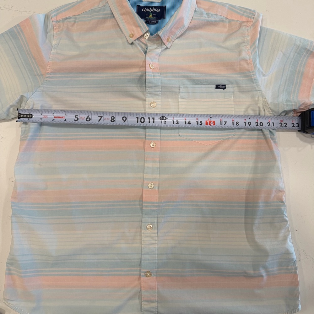 Chubbies Multicolor Striped Button Down Shirt Lar… - image 6